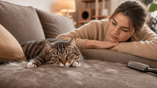 Gatos soltando muito pelo pode ser um sinal que você está ignorando